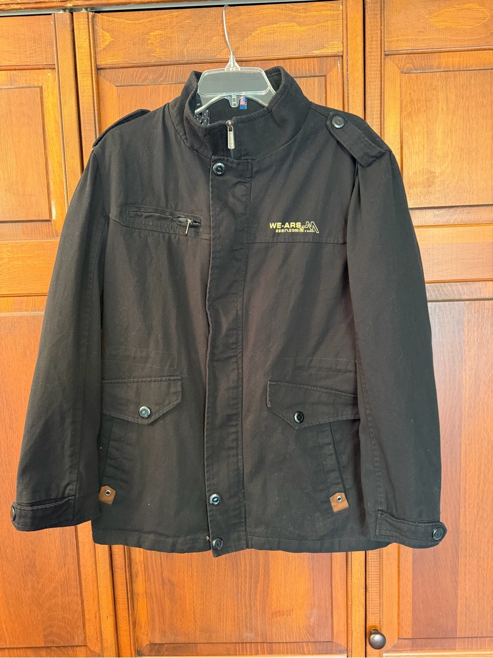 Black we.are denim utility/military Jacket Y2K 2008